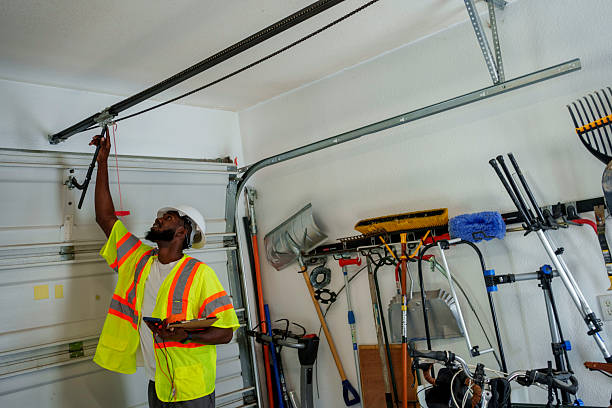 Professional Garage Door Panel Replacement technician working in Carey, ID